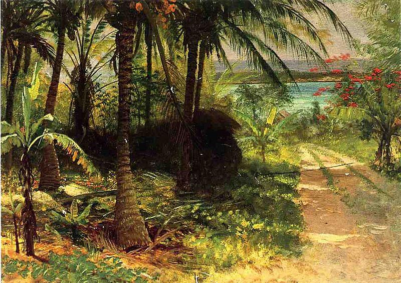Albert Bierstadt Tropical Landscape oil painting image